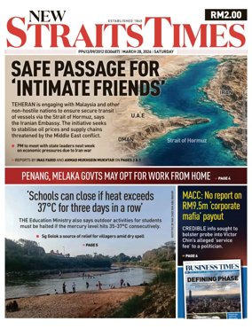 Cover of New Straits Times