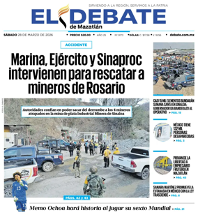 Cover of El Debate de Mazatlan