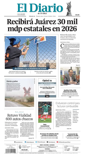 Cover of El Diario de Juarez