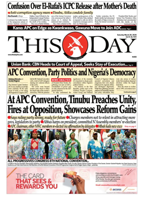 Cover of THISDAY
