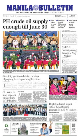 Cover of Manila Bulletin