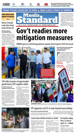 Cover of Manila Standard