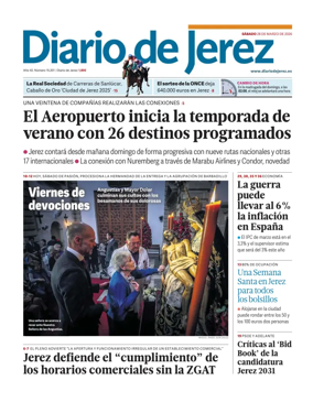 Cover of Diario de Jerez