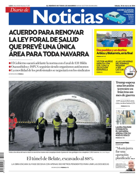 Cover of Diario de Noticias (Spain)