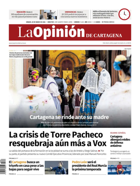 Cover of La Opinion de Murcia (Cartagena)