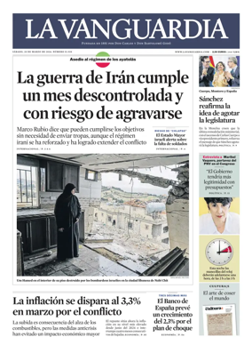 Cover of La Vanguardia