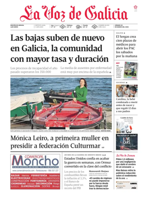 Cover of La Voz de Galicia (Arousa)