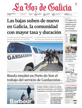 Cover of La Voz de Galicia (Barbanza)