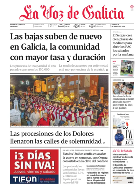 Cover of La Voz de Galicia (Carballo)