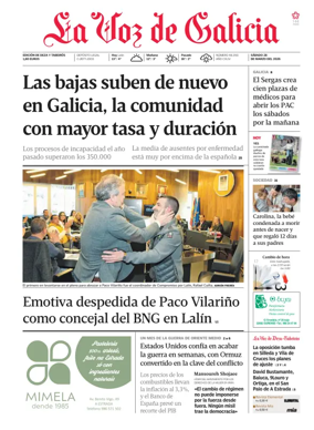 Cover of La Voz de Galicia (Deza)