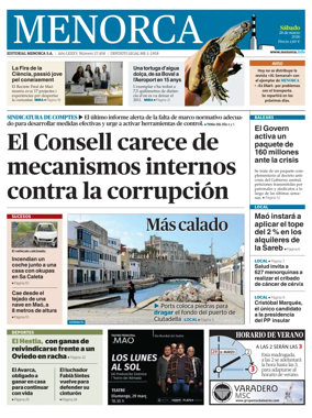 Cover of Menorca Diario Insular
