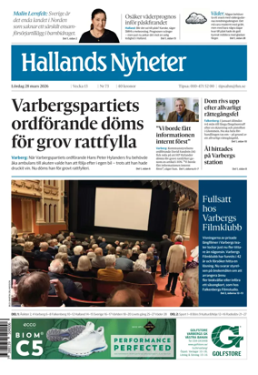 Cover of Hallands Nyheter