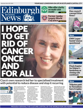 Cover of Edinburgh Evening News