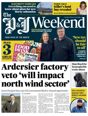 Cover of The Press and Journal (Inverness Highlands and Islands)