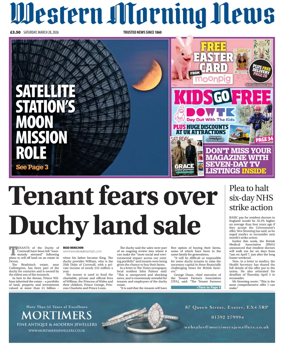 Cover of Western Morning News (Saturday)