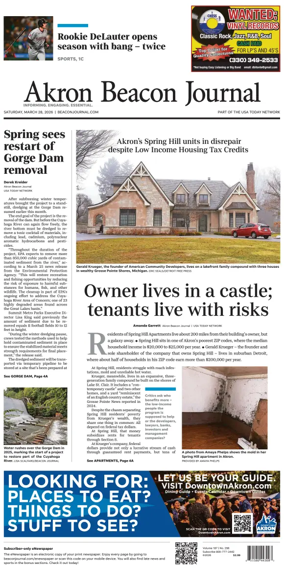 Cover of Akron Beacon Journal