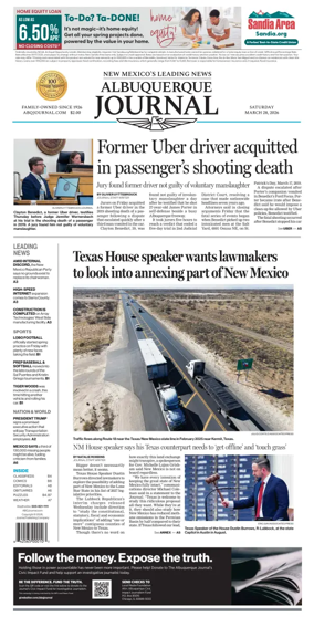 Cover of Albuquerque Journal