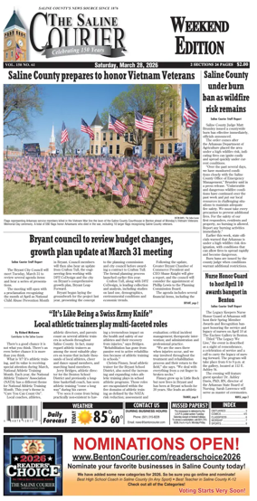 Cover of The Saline Courier Weekend