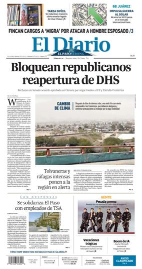 Cover of El Diario de El Paso