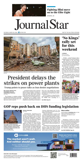 Cover of Journal Star (Peoria)