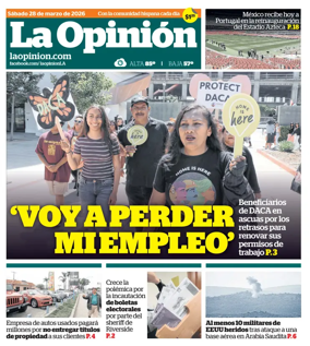 Cover of La Opinion