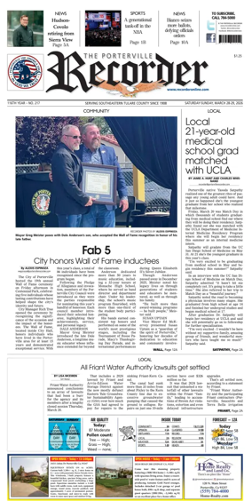 Cover of Porterville Recorder