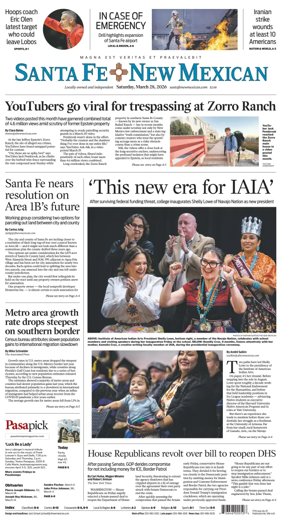 Cover of Santa Fe New Mexican