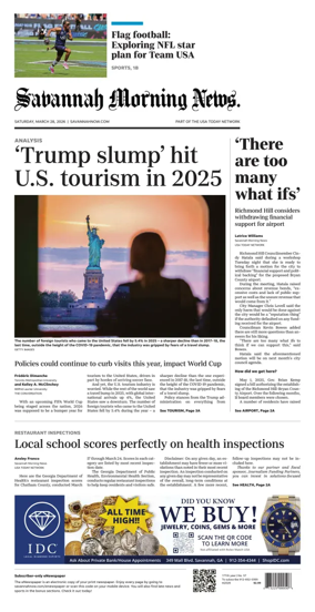 Cover of Savannah Morning News