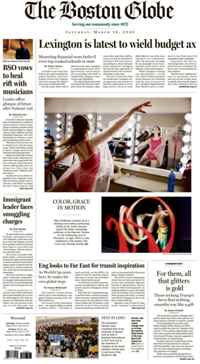 Cover of The Boston Globe