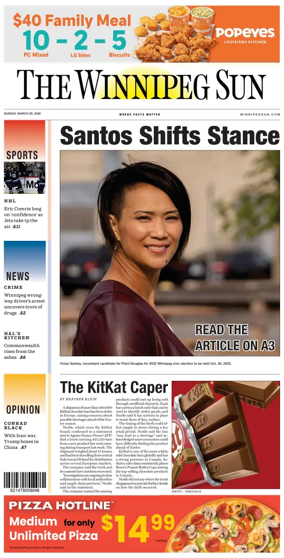 Cover of Winnipeg Sun
