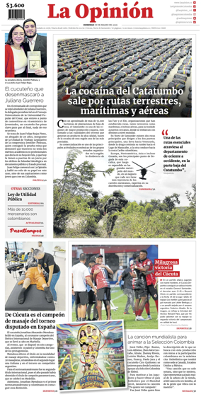 Cover of La Opinion