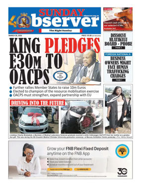 Cover of Sunday Observer (Eswatini)