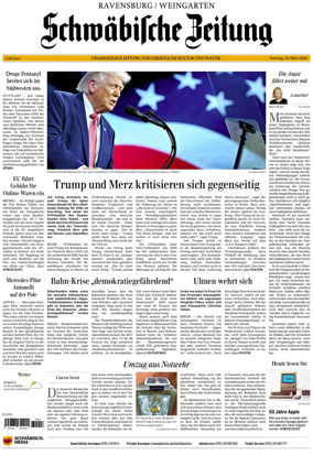 Cover of Schwabische Zeitung (Ravensburg / Weingarten)