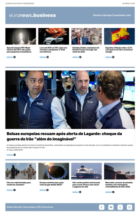 Cover of Euronews Business (Portuguese)