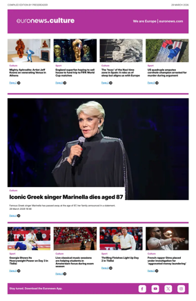 Cover of Euronews Culture and Sport Compiled Edition