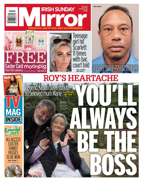 Cover of Irish Sunday Mirror