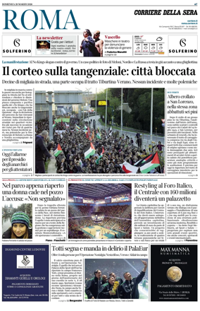Cover of Corriere della Sera (Roma)