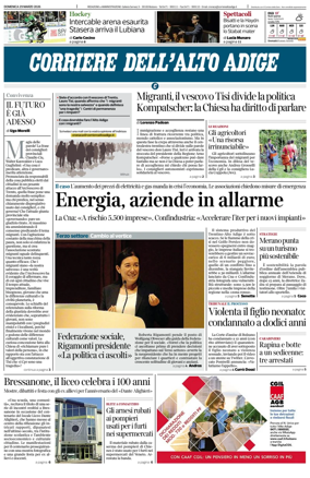 Cover of Corriere dell'Alto Adige