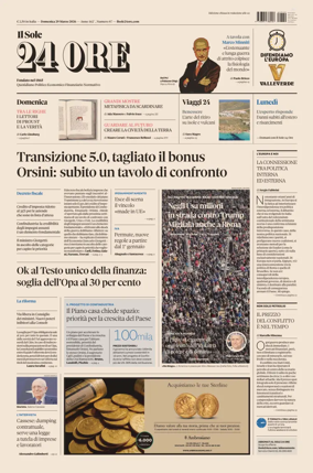 Cover of Il Sole 24 Ore