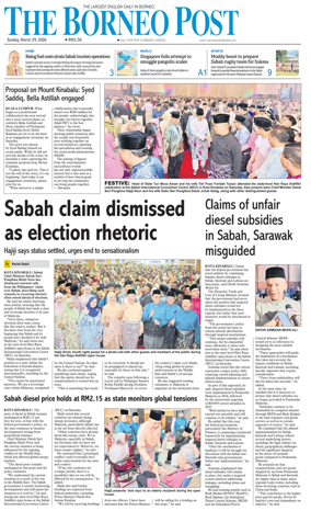 Cover of The Borneo Post (Sabah)