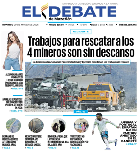 Cover of El Debate de Mazatlan