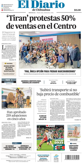 Cover of El Diario de Chihuahua