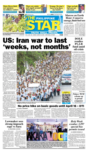 Cover of The Philippine Star