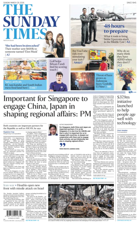 Cover of The Straits Times