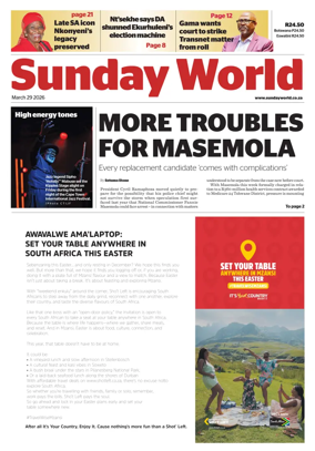 Cover of Sunday World (South Africa)