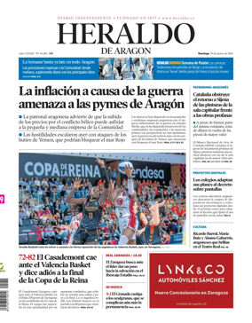 Cover of Heraldo de Aragon