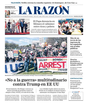 Cover of La Razon (Cataluna)