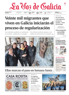 Cover of La Voz de Galicia (Arousa)