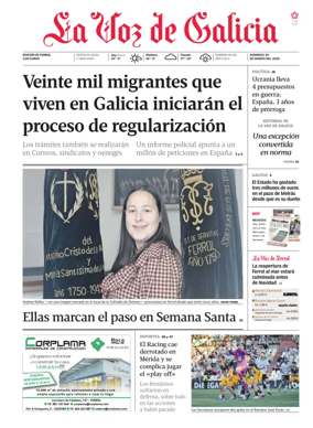 Cover of La Voz de Galicia (Ferrol)