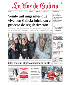 Cover of La Voz de Galicia (Pontevedra)